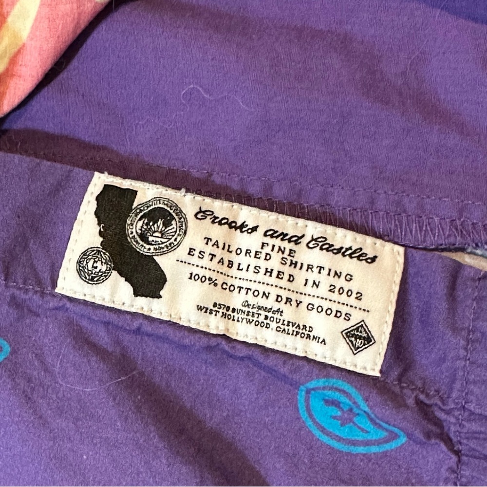 Crooks & Castles Patchwork Paisley Button Up Shirt L - Picture 4 of 10